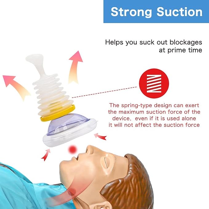 ACD PlusVac - Dispositivo de Emergencia Antiasfixia Profesional, Kit de Botiquín de Primeros para Niño y Adulto Antiatragantamiento