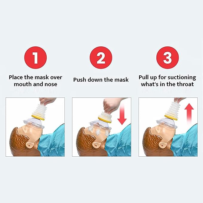 ACD PlusVac - Dispositivo de Emergencia Antiasfixia Profesional, Kit de Botiquín de Primeros para Niño y Adulto Antiatragantamiento
