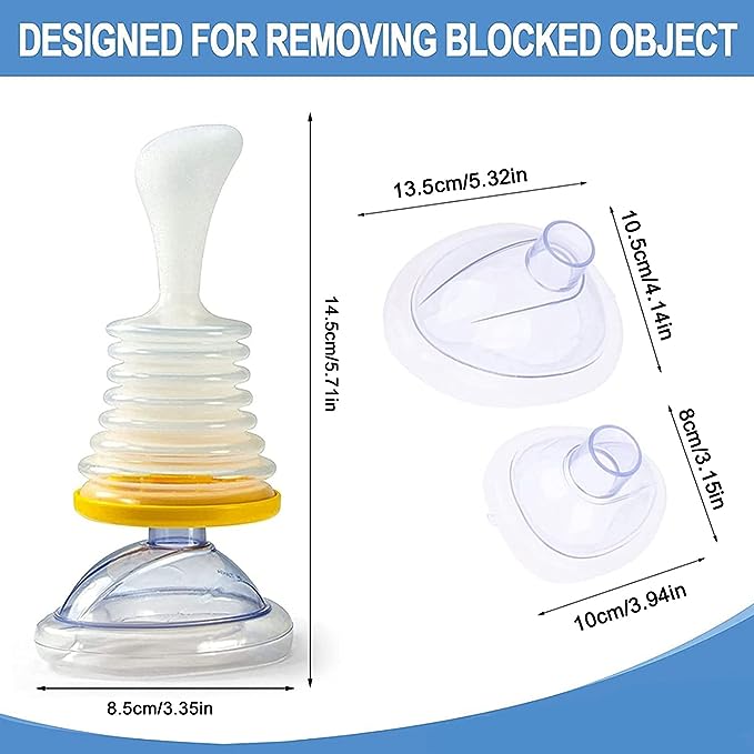 ACD PlusVac - Dispositivo de Emergencia Antiasfixia Profesional, Kit de Botiquín de Primeros para Niño y Adulto Antiatragantamiento