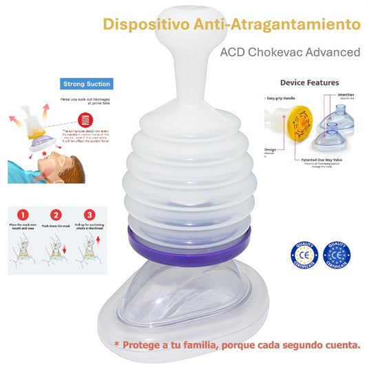ACD Chokevac Advanced - Dispositivo Antiatragantamiento Avanzado, Kit de Botiquín de Primeros para Niño y Adulto Antiatragantamiento (Copia)