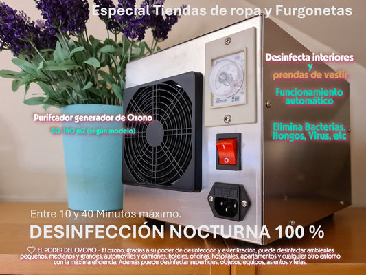 IMD - Máquina de Ozono Portátil | Máquina Profesional Purificadora de Aire e Indicada para la Desinfección | Generadora de Ozono 10.000 mg/h para la Desinfección de hasta 140 m2