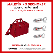 DECHOKER TRIO - MALETÍN DE TRANSPORTE EMERGENCIAS Y POLICIA + 3 DECHOKER (Adulto, Niño y Bebé))