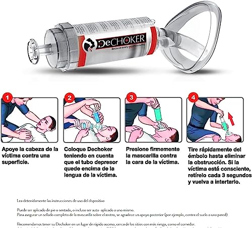 DECHOKER - KIT DE VIAJE (Modelos: Bebés, Niños y Adultos) - Dispositivo Médico Antiatragantamiento | Dispositivo Anti Asfixia de Emergencia para Eliminar Objetos Bloqueados | Primeros Auxilios